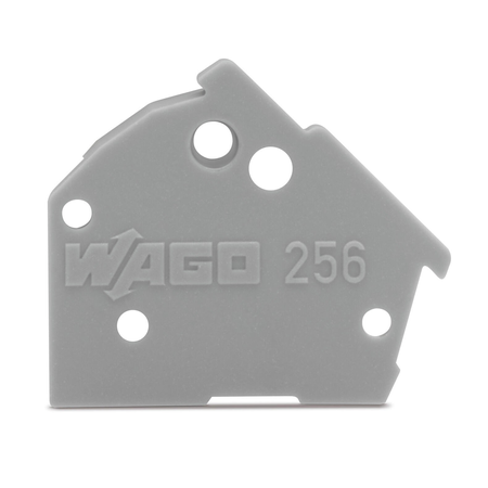 End plate; snap-fit type; 1 mm thick; gray