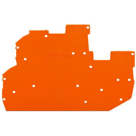 End and intermediate plate; 1 mm thick; orange