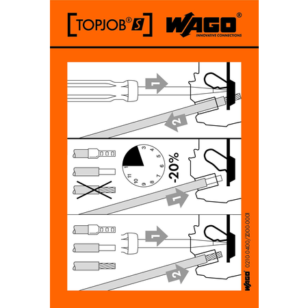Stickers for operating instructions; for TOPJOB®S rail-mounted terminal blocks; 2001/2002/2004/2006/2010/2016 Series