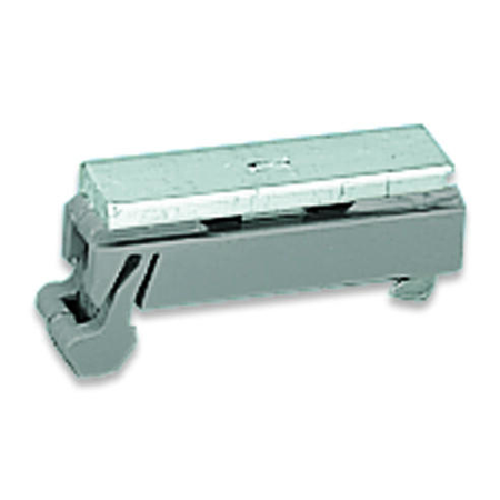 Carrier with grounding foot; 90° to carrier rail; 45 mm long; cu 10 mm x 3 mm; suitable for 790 series shield clamping saddles