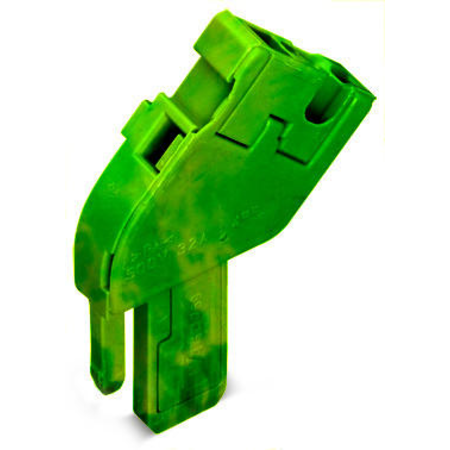 Start module for 1-conductor female connector; angled; 4 mm²; 1-pole; 4,00 mm²; green-yellow