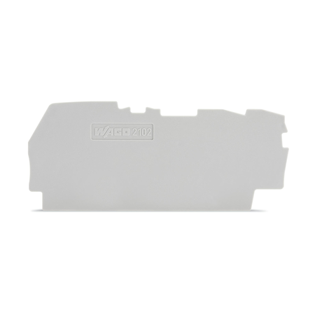 End and intermediate plate; 0.8 mm thick; for 3-conductor terminal blocks; gray