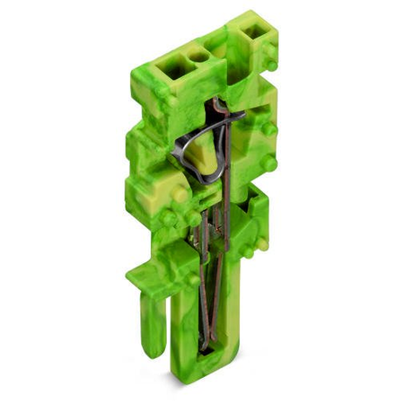 Center module for 1-conductor female connector; 4 mm²; 1-pole; 4,00 mm²; green-yellow