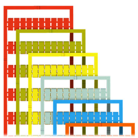 WMB marking card; as card; for terminal block width 5 - 17.5 mm; stretchable 5 - 5.2 mm; plain; snap-on type; yellow