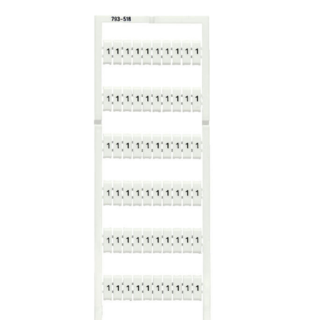 WMB marking card; as card; MARKED; 1 / 2 (50 each); not stretchable; Horizontal marking; snap-on type; white