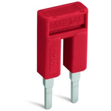 Push-in type jumper bar; insulated; 3-way; Nominal current 25 A; red