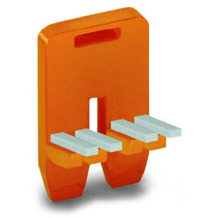 Adjacent jumper for switching lever; insulated; 2-way; Nominal current 30 A; for 2-conductor transverse switching terminal block; orange