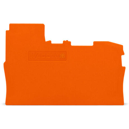 End and intermediate plate; 1 mm thick; orange