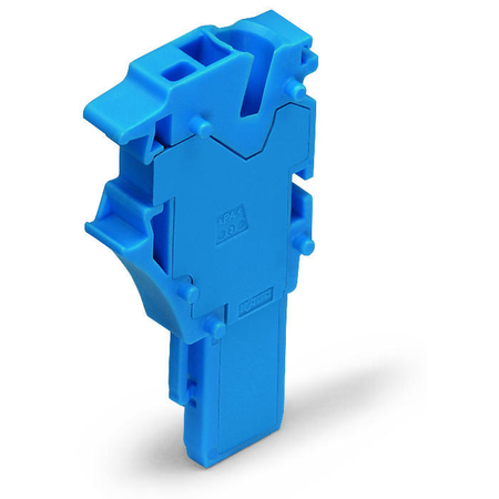 Start module for 1-conductor female connector; with integrated end plate; 2.5 mm²; 1-pole; 2,50 mm²; blue