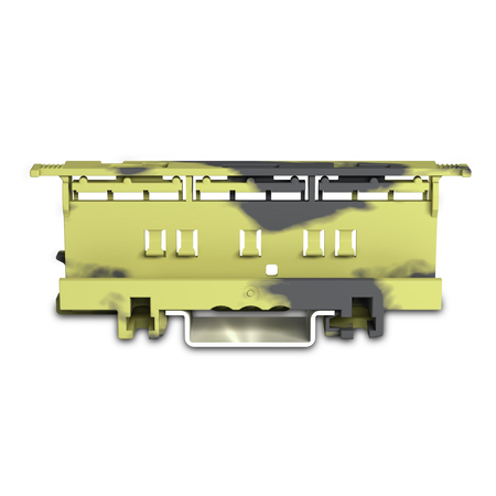 Suport pentru montaj cleme 221 pe sina omega ; 221 series - 6 mm²; for din-35 rail mounting/screw mounting; dark gray-yellow