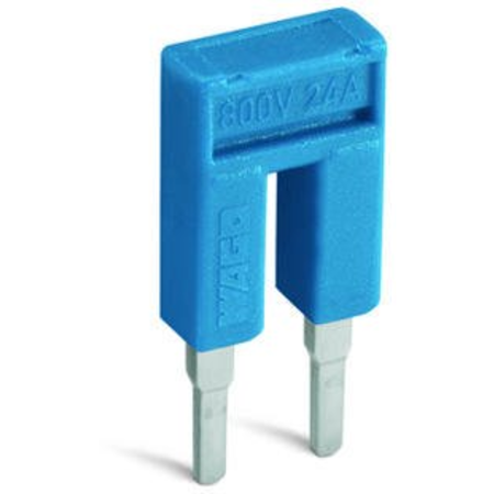 Push-in type jumper bar; insulated; 3-way; Nominal current 25 A; blue