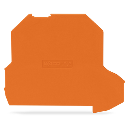 Separator plate; oversized upper deck; snap-fit type; 2 mm thick; orange