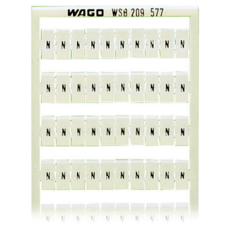 Wsb marking card; as card; marked; n (100x); not stretchable; horizontal marking; snap-on type; white