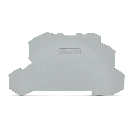 End and intermediate plate; 1 mm thick; gray