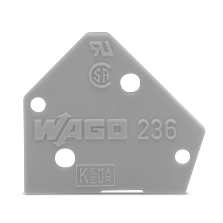 End plate; 1 mm thick; snap-fit type; light green