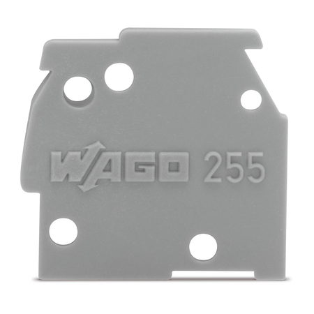 End plate; snap-fit type; 1 mm thick; blue