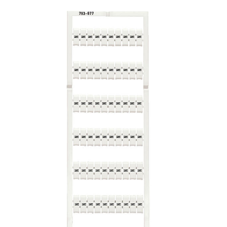 WMB marking card; as card; MARKED; N (100x); not stretchable; Vertical marking; snap-on type; white