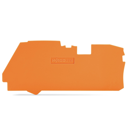 End and intermediate plate; 1 mm thick; orange