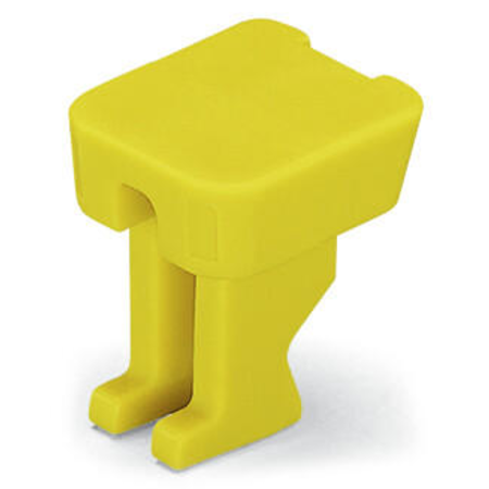 Finger guard; touchproof cover protects unused conductor entries; for 35 mm² high-current tbs; yellow