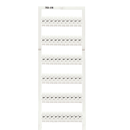 WMB marking card; as card; MARKED; 1 / 2 (50 each); not stretchable; Vertical marking; snap-on type; white