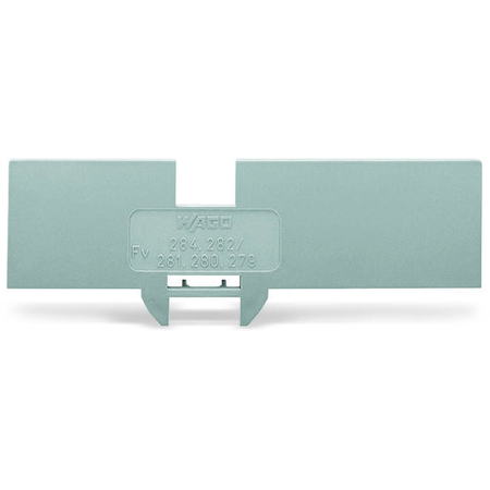 Step-down cover plate; 1 mm thick; for 4-conductor 279-831, 280-833 and 281-652 terminal blocks; gray