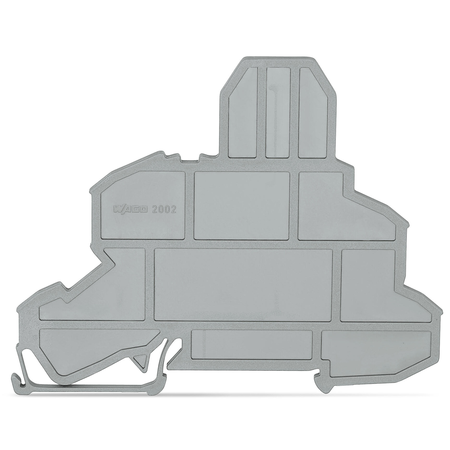 End plate for fuse terminal blocks; 2 mm thick; gray