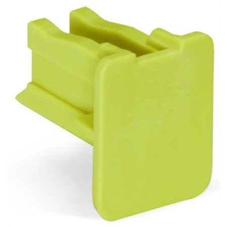 Finger guard; touchproof cover protects unused conductor entries; for 35 mm² high-current tbs; yellow