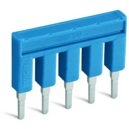 Push-in type jumper bar; insulated; 7-way; Nominal current 25 A; blue