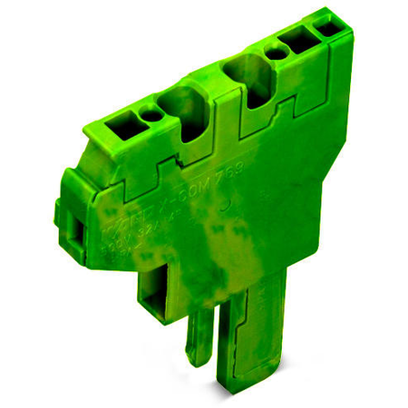 Start module for 2-conductor female connector; 4 mm²; 1-pole; 4,00 mm²; green-yellow