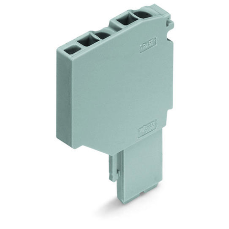 Start module for 2-conductor female connector; with integrated end plate; 1.5 mm²; 1-pole; 1,50 mm²; gray
