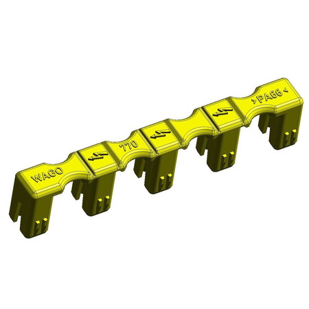 Lockout cap; for plugs; 5-pole; separable; yellow