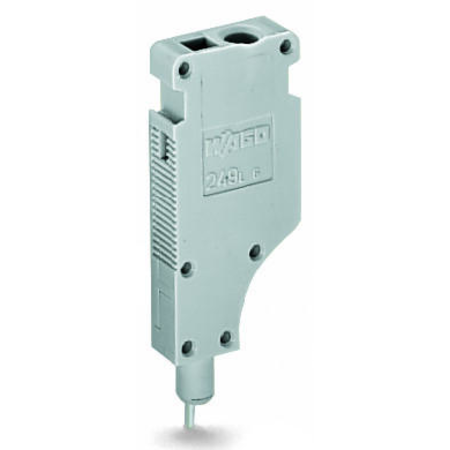 L-type test plug module; modular; with spring-loaded contact pin; Center module; 2,50 mm²; gray