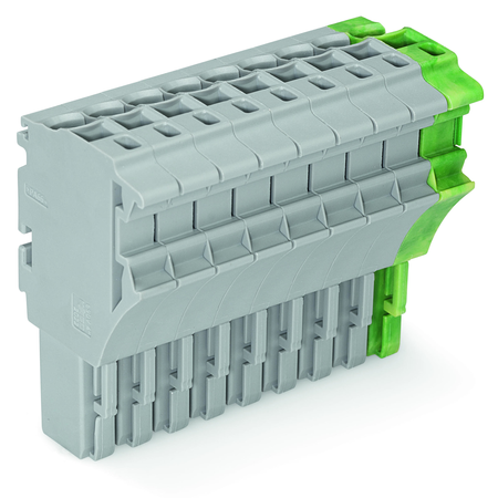 1-conductor female plug; 2.5 mm²; 9-pole; 2,50 mm²; gray, green-yellow