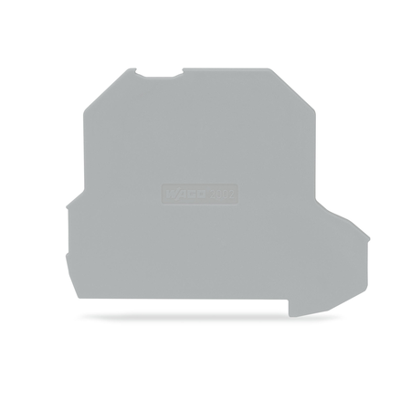 Separator plate; oversized upper deck; snap-fit type; 2 mm thick; gray