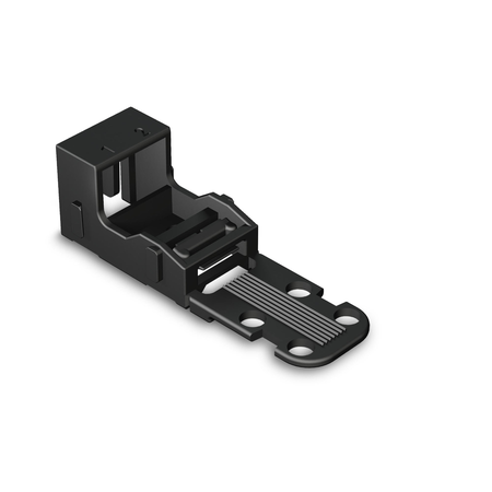 Mounting carrier; for 2-conductor terminal blocks; 221 Series - 4 mm²; for screw mounting; black