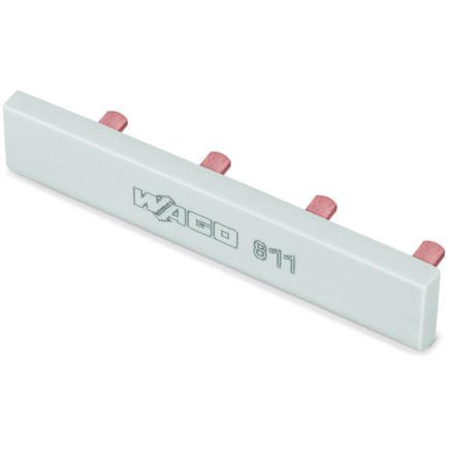 Push-in type jumper bar; insulated; 5-way; Nominal current 63 A; light gray
