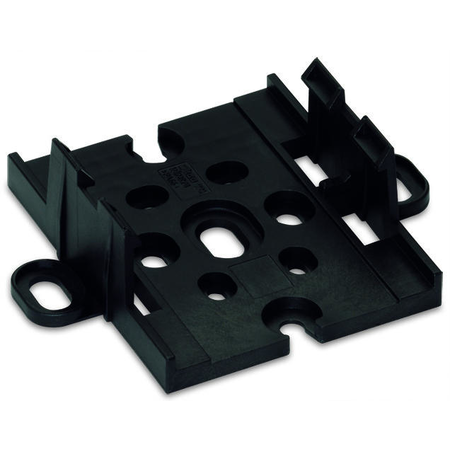 Mounting plate; for power supply and tap-off modules; plastic; black