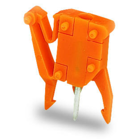 Test plug adapter; suitable for 255, 256, 257 Series PCB terminal blocks; 1-pole; Pin spacing 7.62 mm / 0.3 in; orange