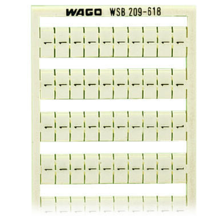 WSB marking card; as card; MARKED; 1 / 2 (50 each); not stretchable; Vertical marking; snap-on type; white