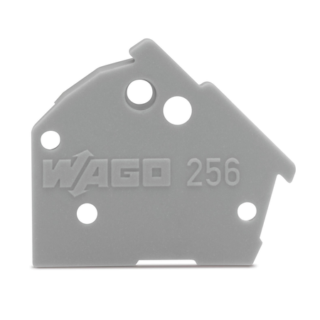 End plate; snap-fit type; 1 mm thick; light gray