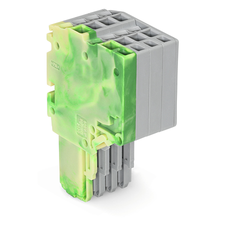 2-conductor female connector; 1.5 mm²; 4-pole; 1,50 mm²; green-yellow, gray