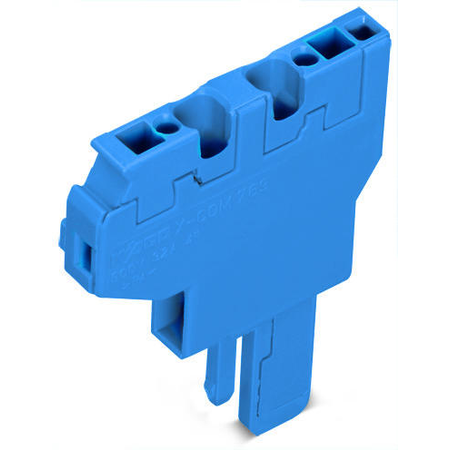 Start module for 2-conductor female connector; with integrated end plate; 4 mm²; 1-pole; 4,00 mm²; blue