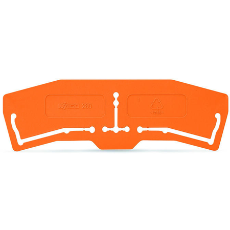 Separator plate; 1 mm thick; 3 mm oversized; orange