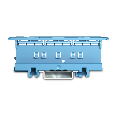 Suport pentru montaj cleme 221 pe sina omega; - 6 mm²; for din-35 rail mounting/screw mounting; blue