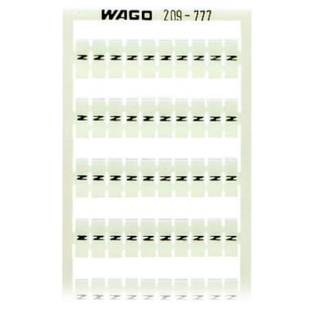 WSB marking card; as card; MARKED; N (100x); not stretchable; Vertical marking; snap-on type; white