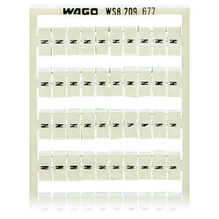 WSB marking card; as card; MARKED; N (100x); not stretchable; Vertical marking; snap-on type; white