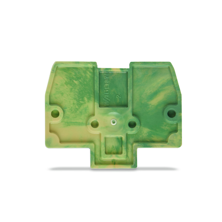 End and intermediate plate; 2 mm thick; for 2-conductor ground conductor Ex term; green-yellow