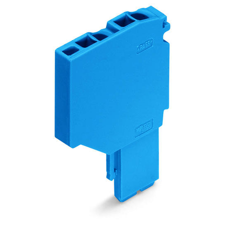 Start module for 2-conductor female connector; with integrated end plate; 1.5 mm²; 1-pole; 1,50 mm²; blue
