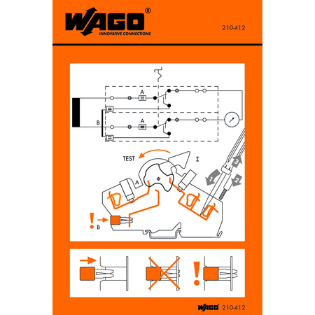 Stickers for operating instructions