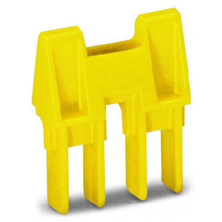 Coupling device; mechanically locks multiple links; 3-way; yellow